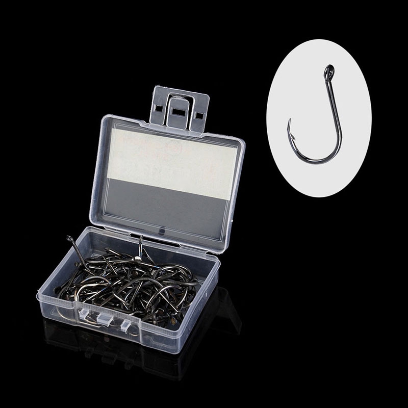 Hộp 100 Lưỡi Câu Cá Bằng Thép Carbon Chất Lượng Cao