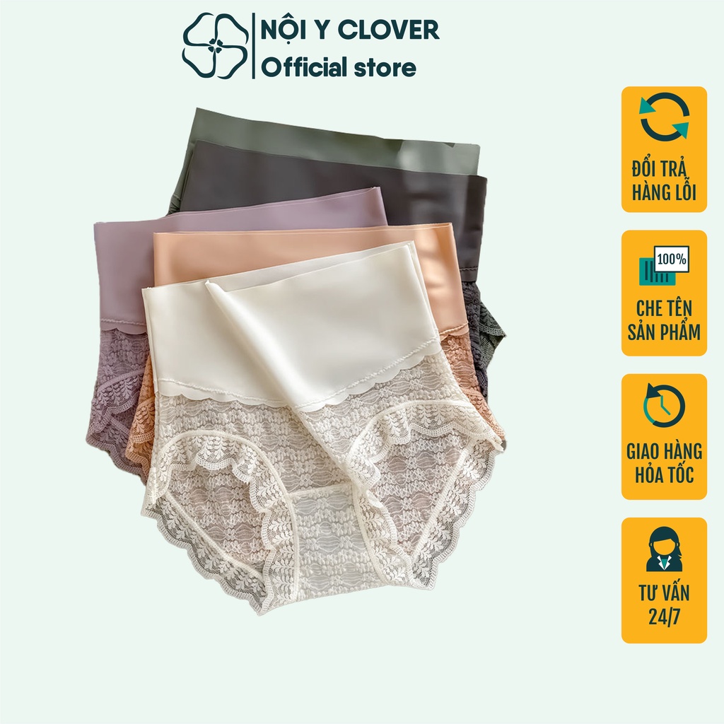 Quần Lót Ren Hoa Lưng Cao Lót Đáy Kháng Khuẩn Nâng Mông ELSA BRA - 290