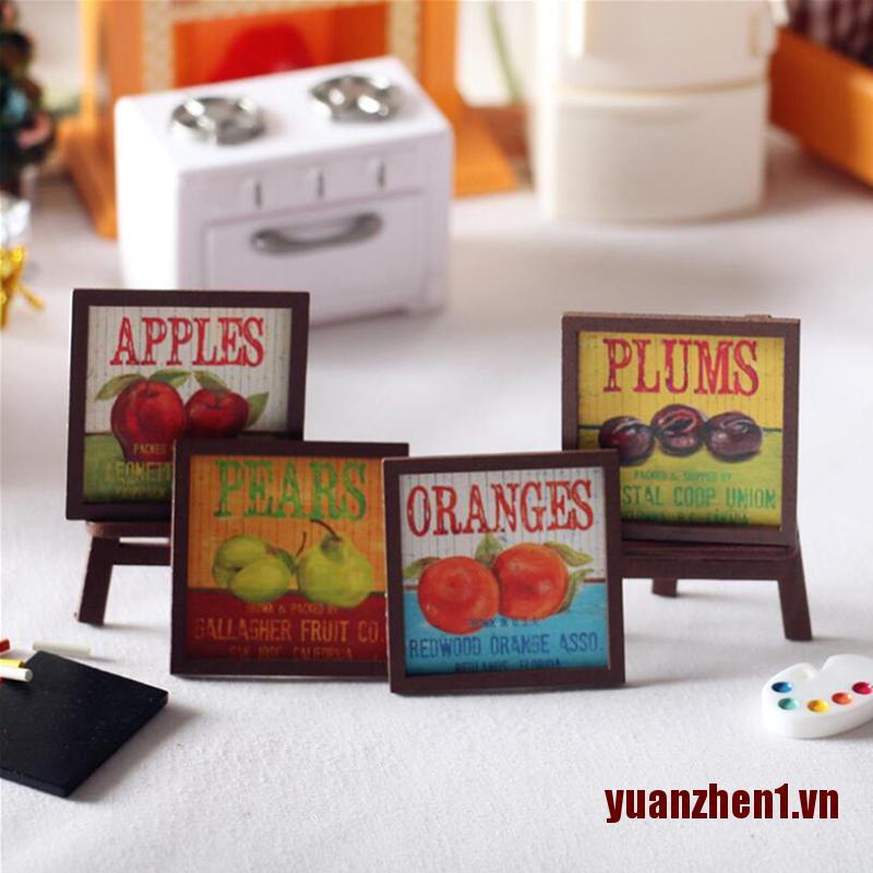 Tranh Treo Tường Hình Trái Cây Tỉ Lệ 1 / 12 Trang Trí Nhà Búp Bê