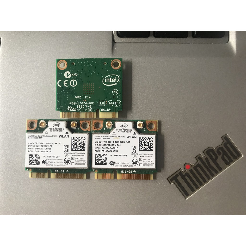 Card không dây băng tần kép Intel AC 7260 / Dell DW 1506