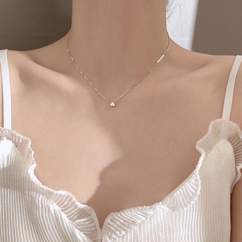 Vòng cổ Mặt Vuông Đính Đá Pha Lê Thời Trang Dành Cho Nữ