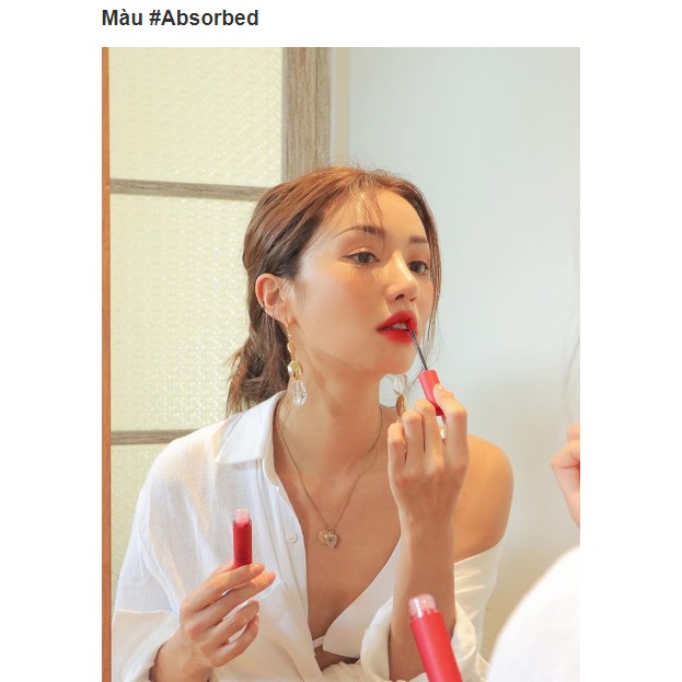 Son kem lì 3ce velvet lip tint Auth 5 màu mới nhất absorbed