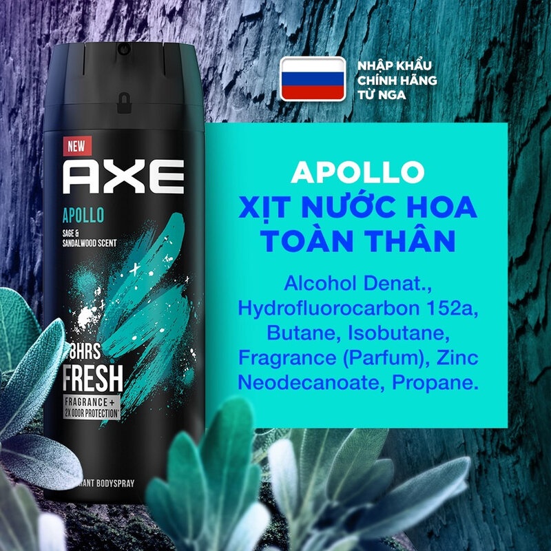 Xịt Nước Hoa Toàn Thân AXE Cho Nam #Apollo 135ml