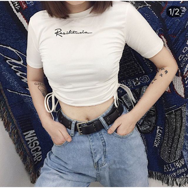 Áo croptop dây rút hai bên cực xinh N03092