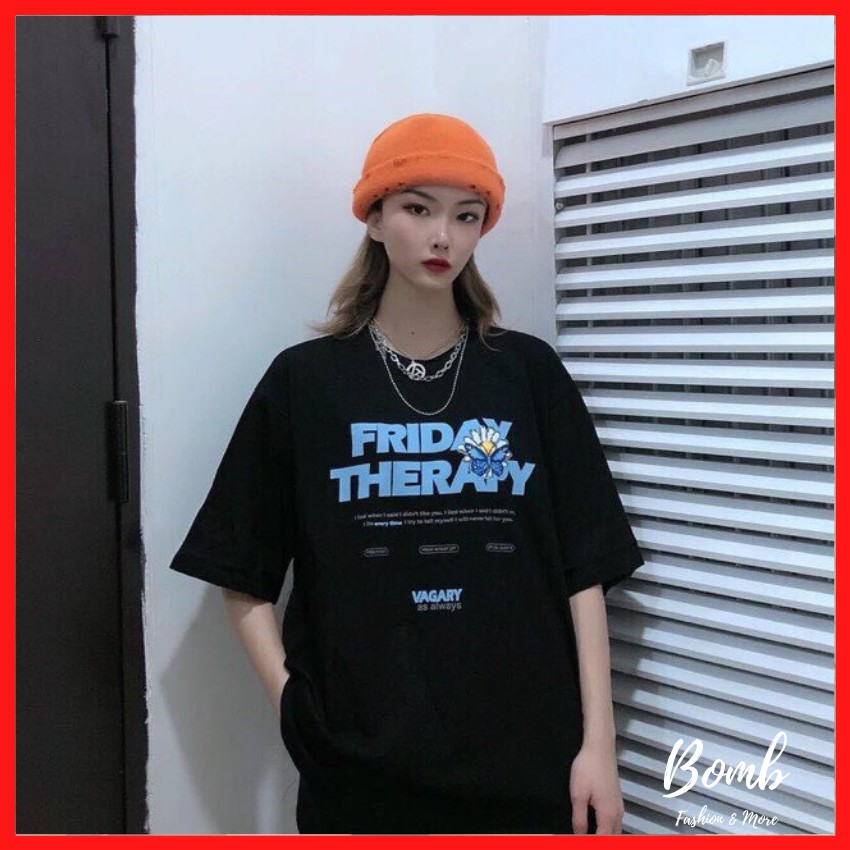 Áo thun tay lỡ form rộng Friday hoa cúc cực trend
