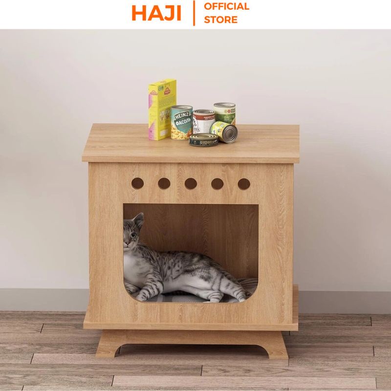 Chuồng thú cưng gỗ HAJI chống ẩm mốc tháo lắp linh hoạt A205