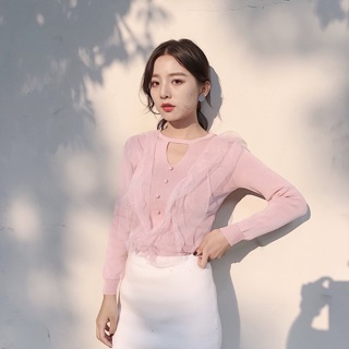 Áo len dệt kim tay dài