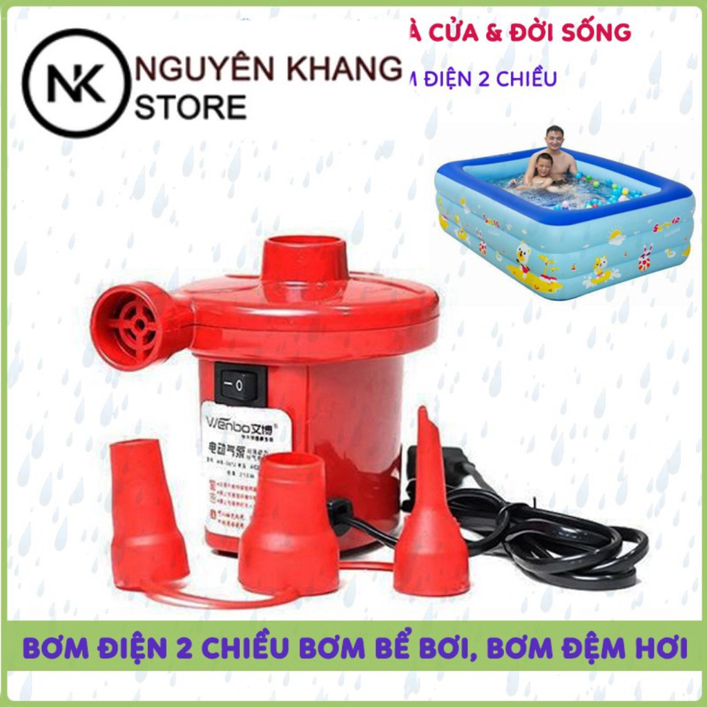 Bơm Điện Cầm Tay 2 Chiều 220V, Bơm Hút Chân Không, Bơm Bể Bơi, Bơm Ghế Hơi, Hút Túi Chân Không - Bảo Hành 6 Tháng