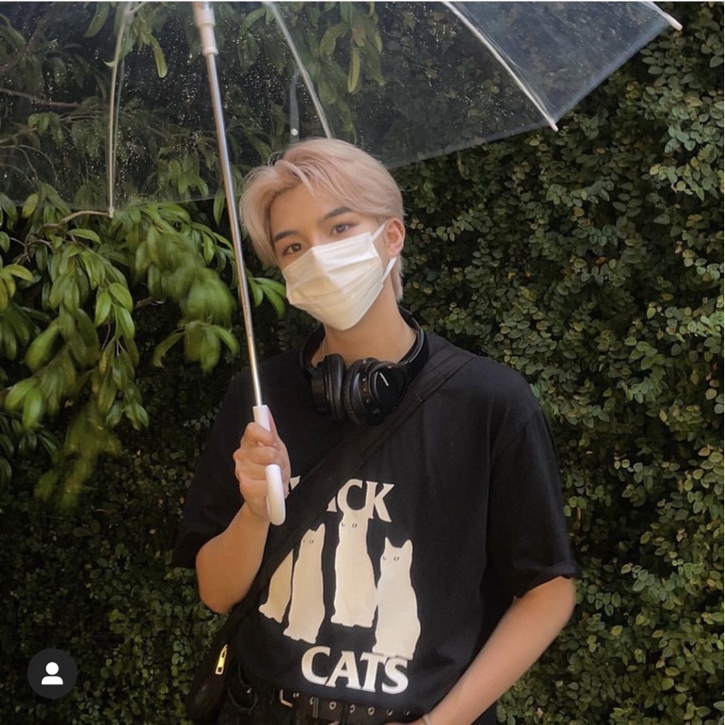 Áo thun Hàn Quốc Black Cats phong cách basic Treminal màu đen - A036