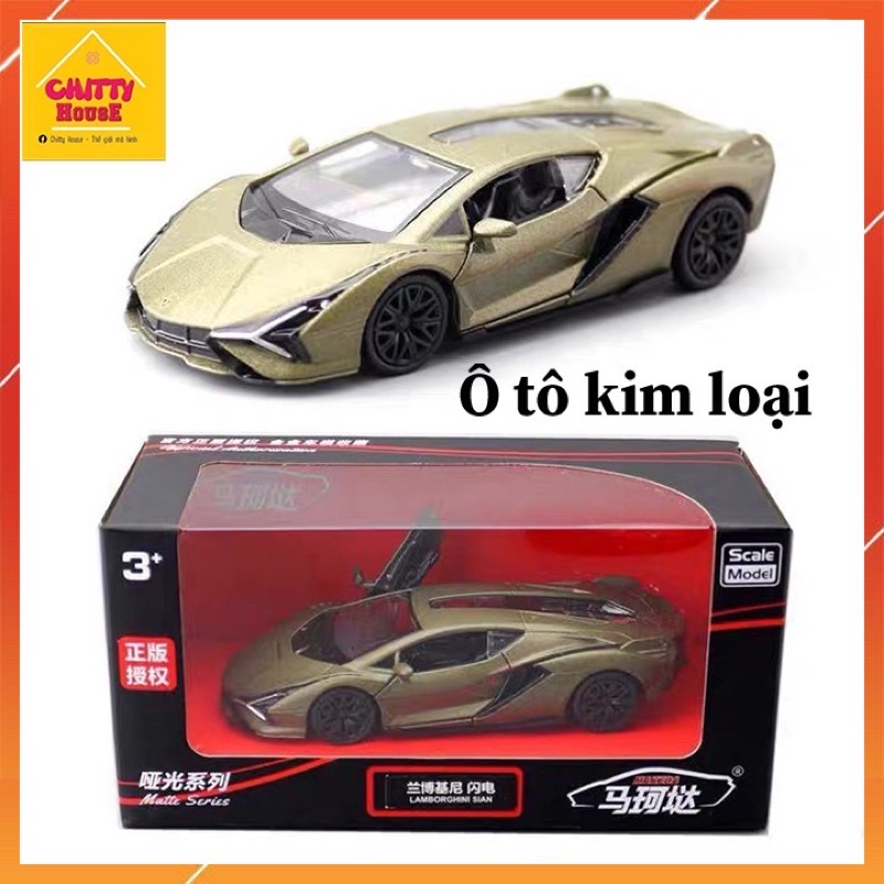 [Chitty] Xe mô hình ô tô đúc kim loại Lamborghini Sian tỷ 1:36 chạy cót, mở được cửa, Xe oto đồ chơi cho bé