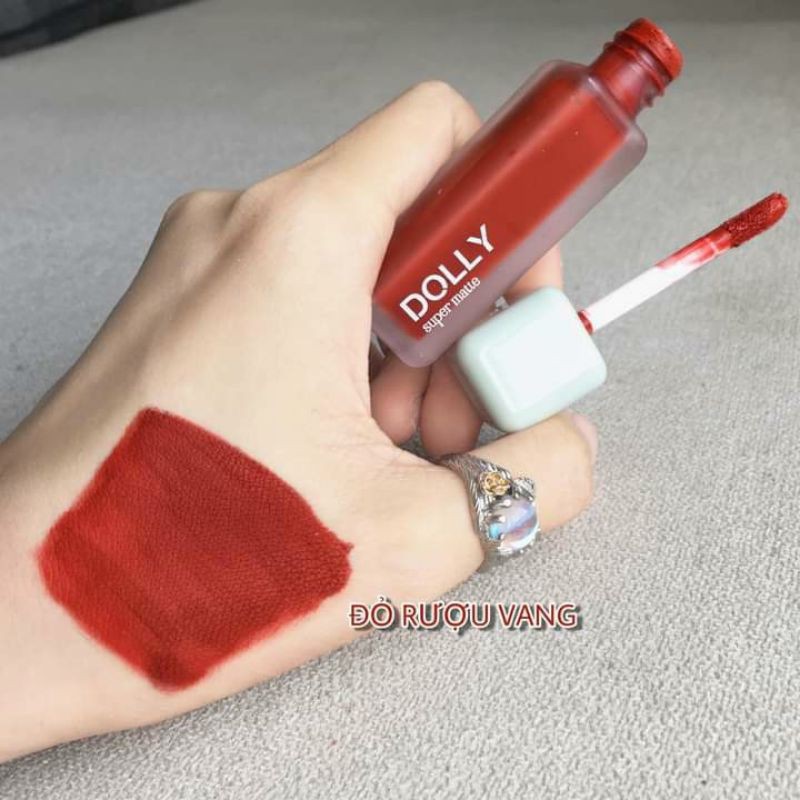 Hot Trend  [ 04 Đỏ R.ư.ợ.u vang ] Son Kem Lì Dolly Super Matte Không Chì Màu Đỏ R.ư.ợ.u vang | BigBuy360 - bigbuy360.vn