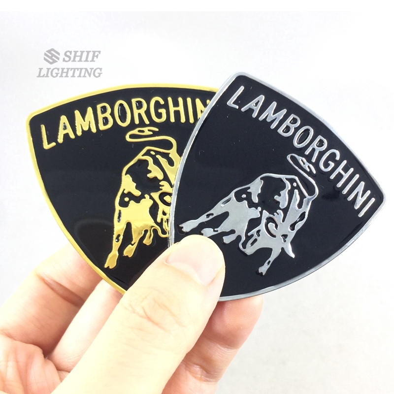 1 x Hình Dán Logo Con Bò Bằng Kim Loại Trang Trí Xe Hơi Lamborghini