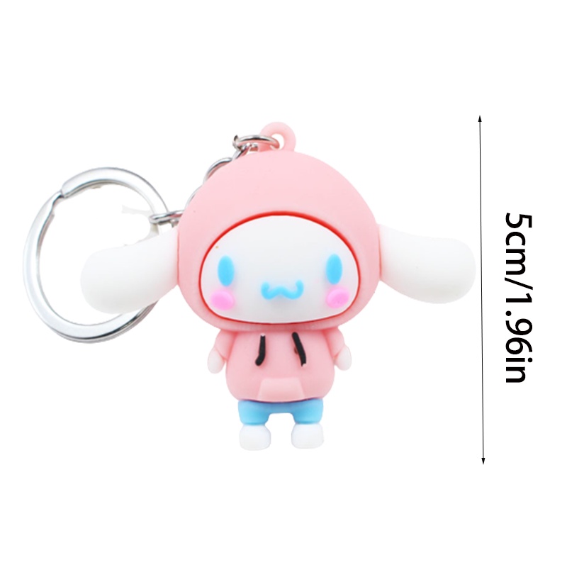 Móc khóa mặt búp bê đồ chơi Sanrio Kuromi Cinnamonroll 5cm treo túi xách làm quà tặng cho bé gái