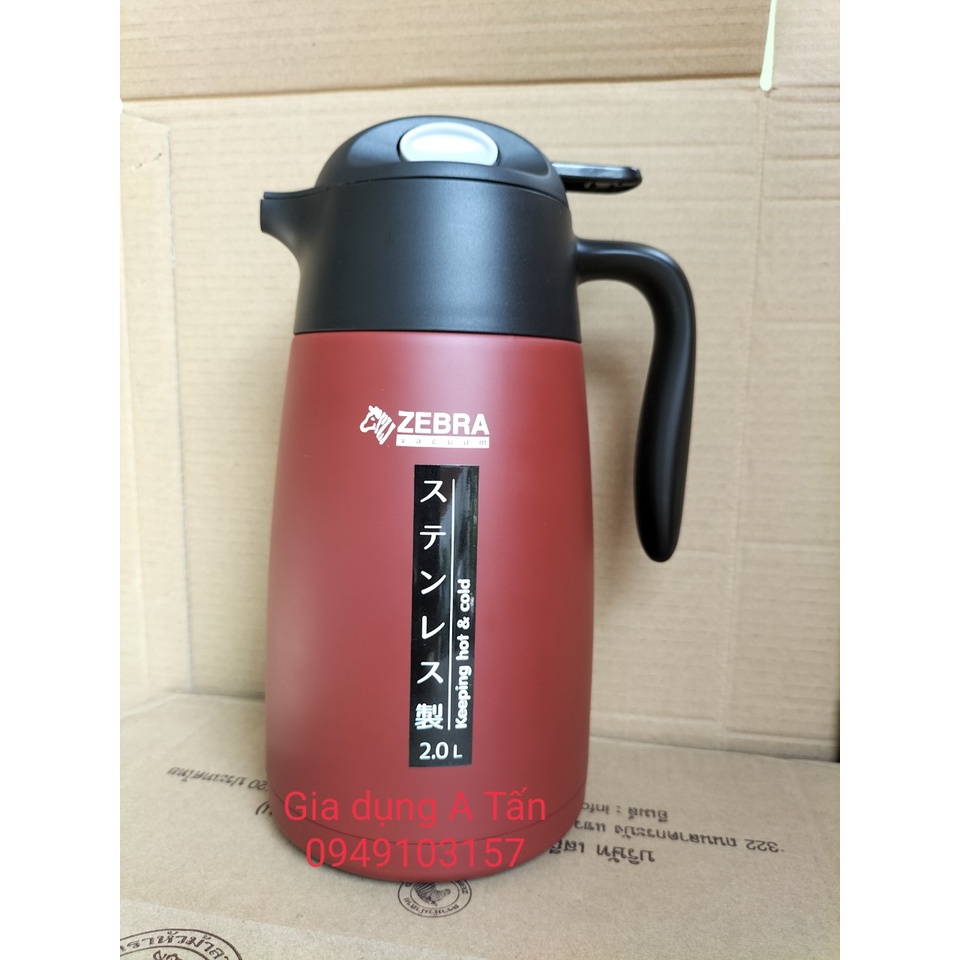 Bình giữ nhiệt Inox 2L - Smart III - 112950 ZEBRA Thái Lan
