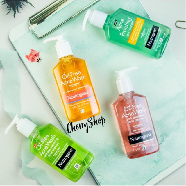 [Hàng USA] Sửa Rửa Mặt Gel Làm Sạch Và Ngăn Ngừa Mụn Neutrogena Oil-Free Acne Wash (177ml)