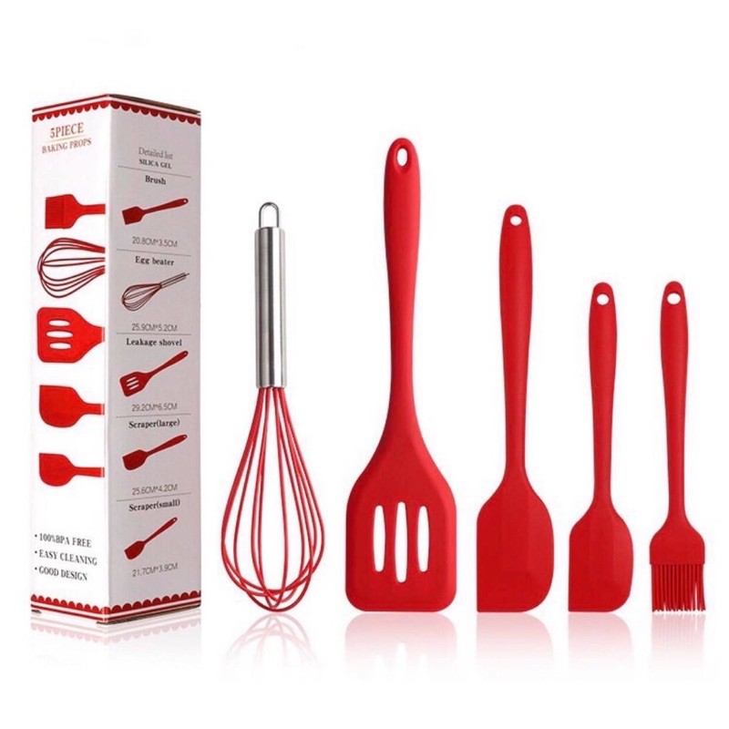 Set 5 dụng cụ làm bánh silicone