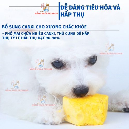 Bánh thưởng cho chó, mèo. Bánh thưởng phô mai cho chó mèo, thưởng chó mèo giàu CANXI_Tặng xúc xích cho đơn hàng 49k