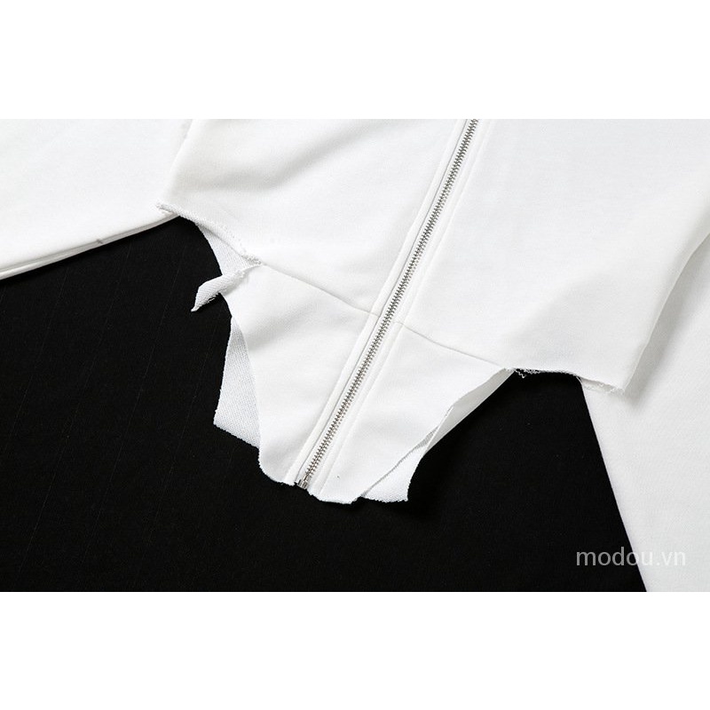 Áo Hoodie Phối Khóa Kéo Thiết Kế Mới Cho Phái Nữ