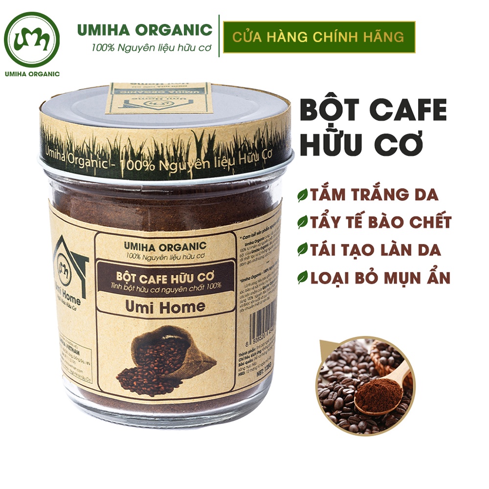 [Mã FMCGMALL -8% đơn 250K] Bột Cafe trắng da hữu cơ UMIHA nguyên chất | Coffee Powder 100% Organic 135g