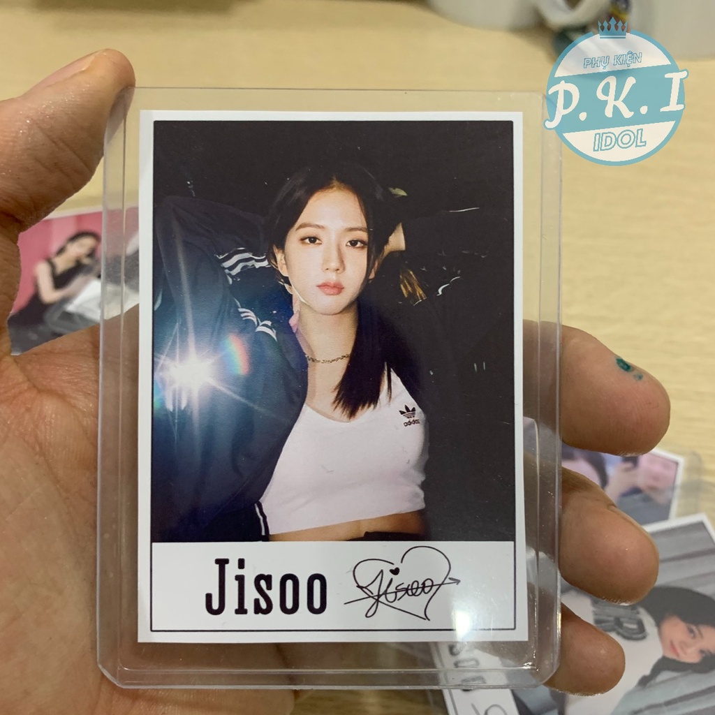 Lomo Card Jisoo Tặng Kèm Bộ 9 TOPLOADER ĐỰNG ẢNH