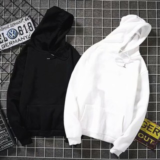 Áo Khoác Hoodie Trơn Trắng Nữ Nam Uniex Dáng Áo Đủ Size Kèm Ảnh Thật