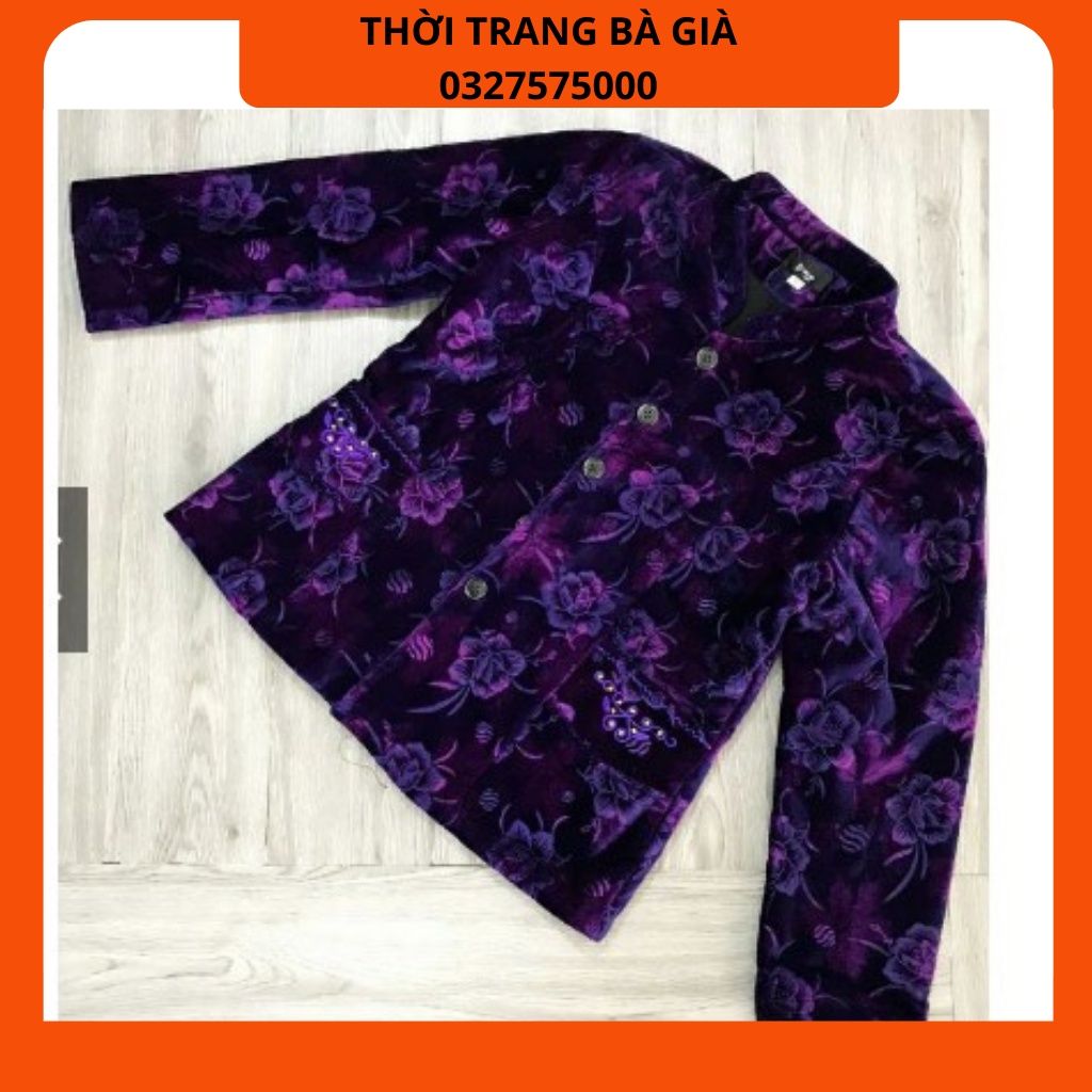 Áo Bông bà già, Áo Nhung Chần Bông Lót Lông Hàng Việt Nam