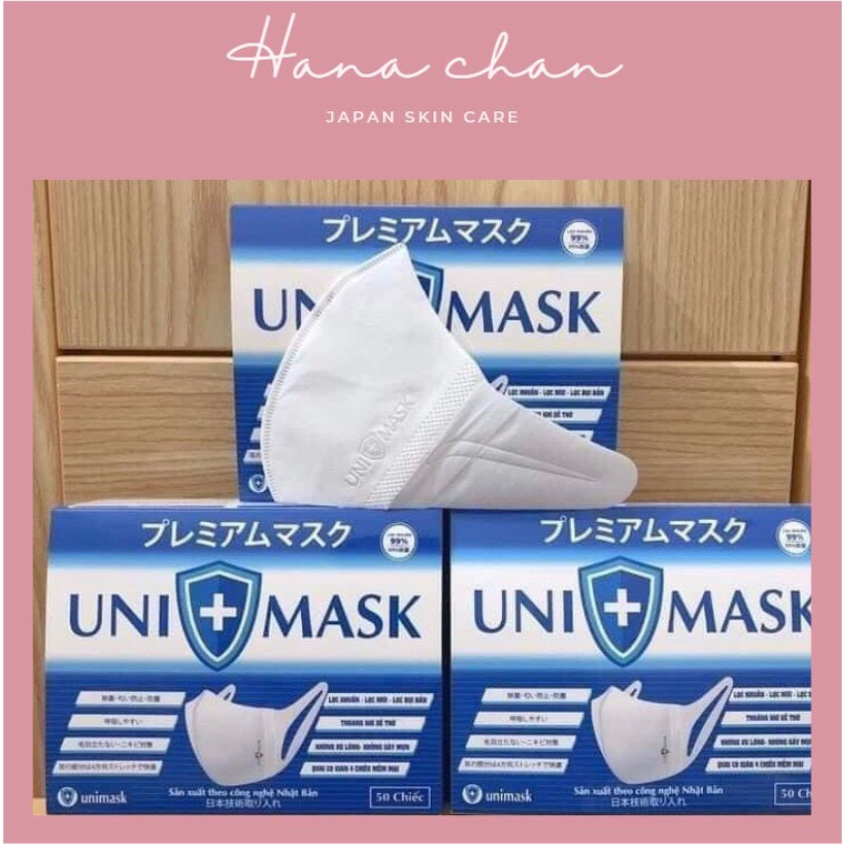 Khẩu Trang 3d Kháng Khuẩn UNI MASK Thời Trang Thoáng Khí Lọc Mùi Lọc Bụi Bẩn