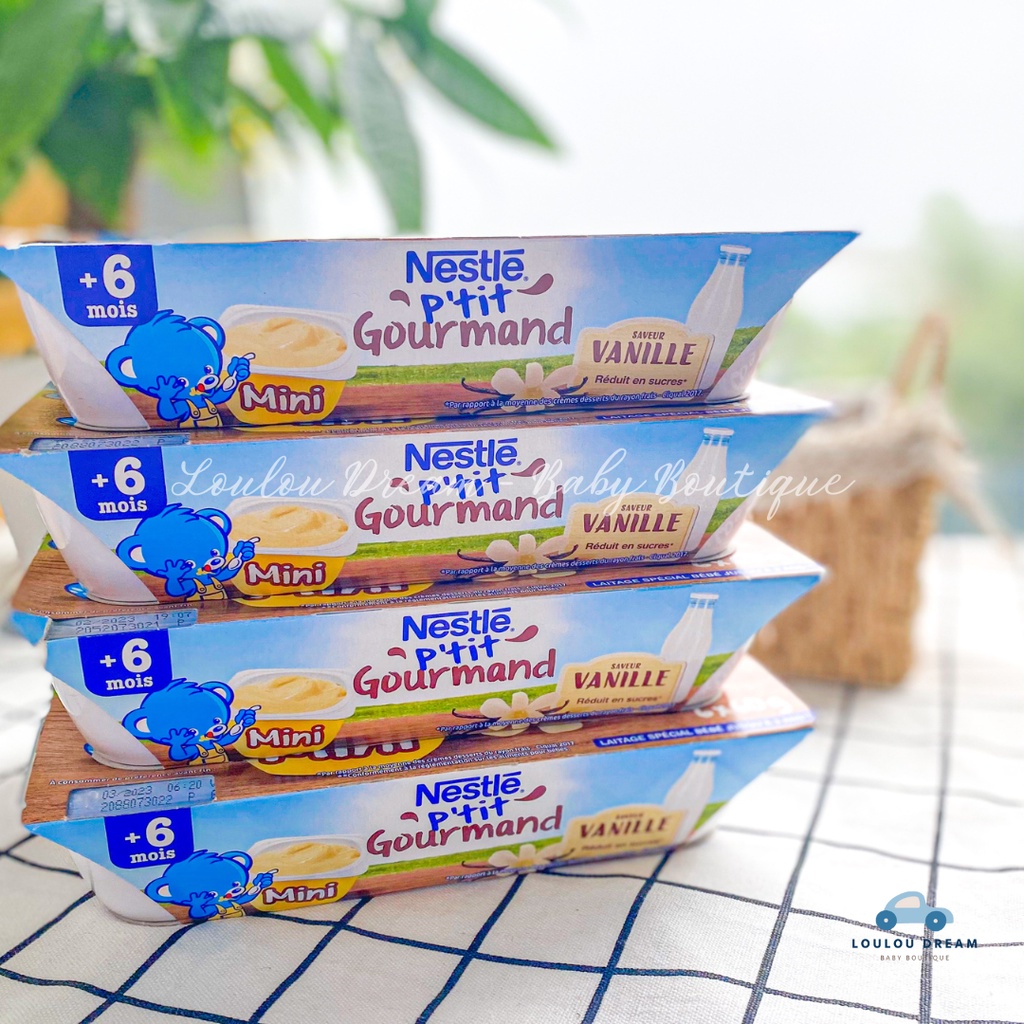 Váng sữa Nestlé Vanille dinh dưỡng cho bé trên 6 tháng vỉ 6 x 60g [BAY AIR]