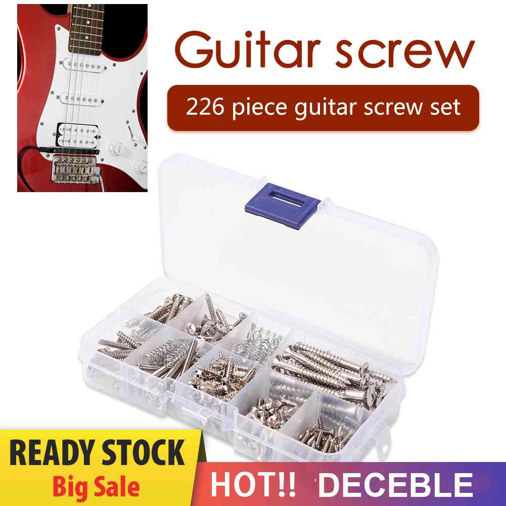 Bộ Ốc Vít DECEB 226 Cái Cho Tấm Chắn Lưng Đàn Guitar Kèm Hộp Đựng