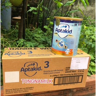 Thùng 3 lon sữa bột aptakid new zealand số 3, lon thiếc 900g