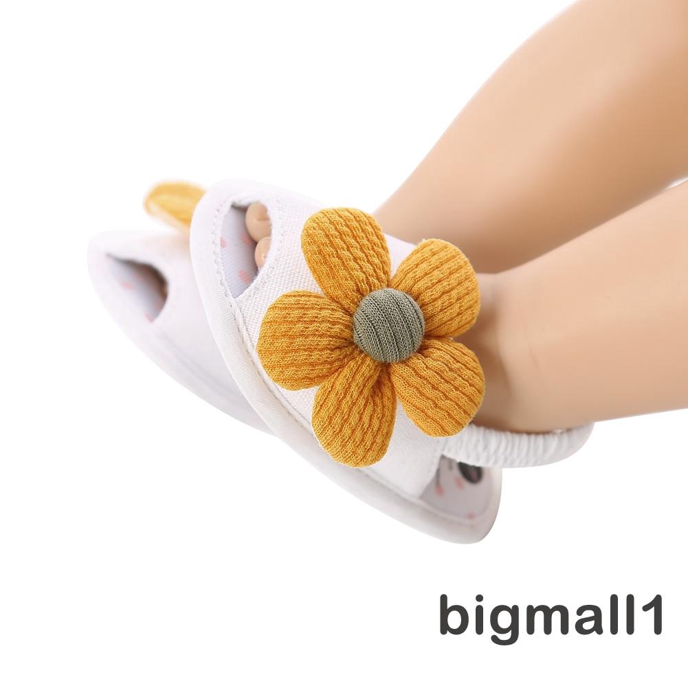 Giày sandal siêu nhẹ và thoải mái với họa tiết hoa hướng dương dùng cho bé gái