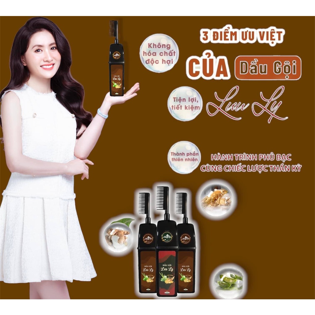 Dầu Gội Phủ Bạc Thảo Dược Lưu Ly Nàng Ơi 300ml