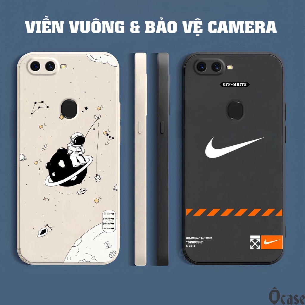 Ốp lưng Oppo A7 / A5s / A12 / A12s in hình Nasa L.V vũ trụ và N.I.K.E cạnh viền vuông có bảo vệ camera