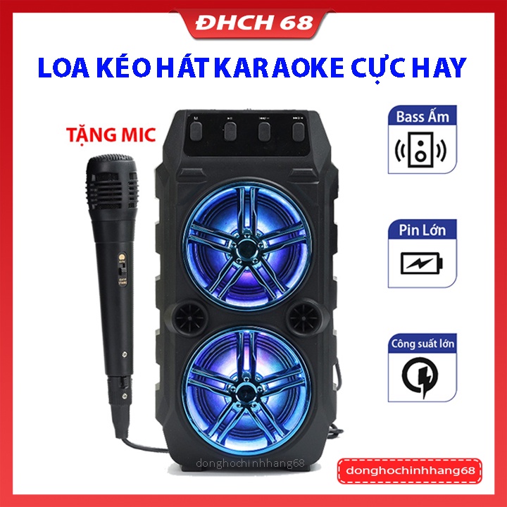 Loa Bluetooth Hát Karaoke Tặng Kèm Mic Hát Nghe Nhạc Cực Đã Âm Bass Cực Mạnh Hát Cực Hay Âm Thanh Tốt  Bảo Hành 12 Tháng