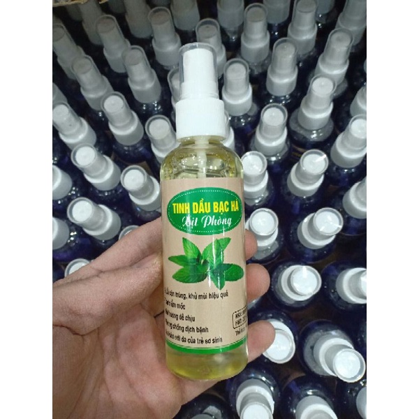 Tinh Dầu BẠC HÀ Xịt Phòng Khử Mùi Đuổi Muỗi Kiến Gián Thơm Phòng, Xông hơi 100ml