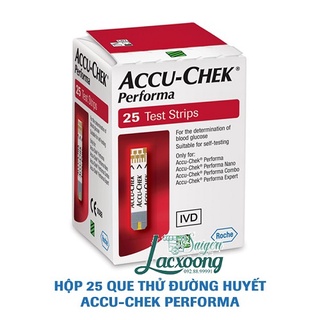 Que thử đường huyết Accu-Chek Performa 25 que chính hãng date xa