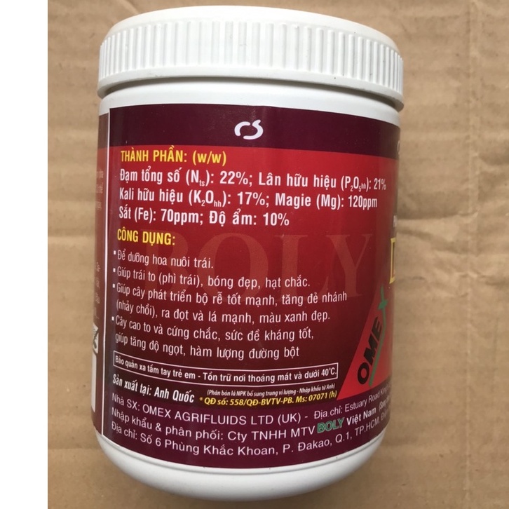 Lampard 22-21-17+TE Phân bón lá NPK vi lượng hủ 500gr To củ Lớn trái