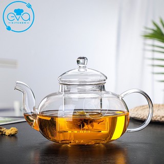 Bình Trà Thuỷ Tinh Chịu Nhiệt Kèm Lõi Lọc Thủy Tinh 800 Ml