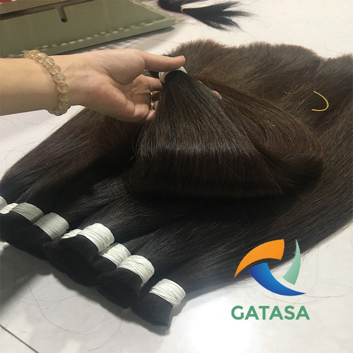 TÓC THẬT NỐI CÓ THỂ ÉP, TẨY, NHUỘM dài 20cm-40cm