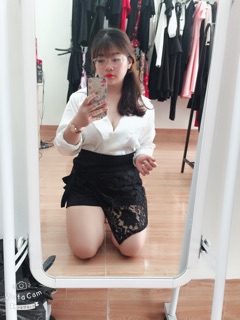 Set sơmi phối quần váy bigsize