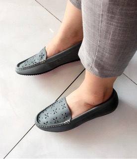 Giầy bệt đi bộ 136-8 da thật