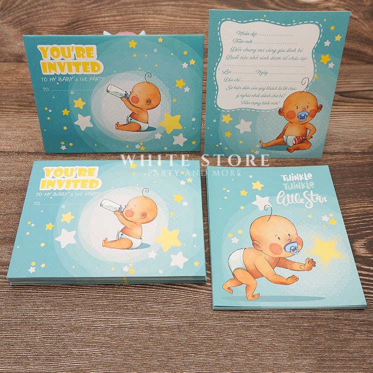 Set 10 THIỆP MỜI THÔI NÔI SINH NHẬT BABY BOY 03