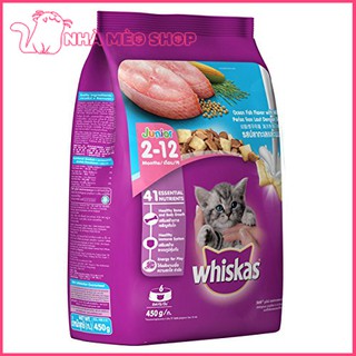 Thức ăn cho mèo con whiskas junior 450g (HSD 10/2022)