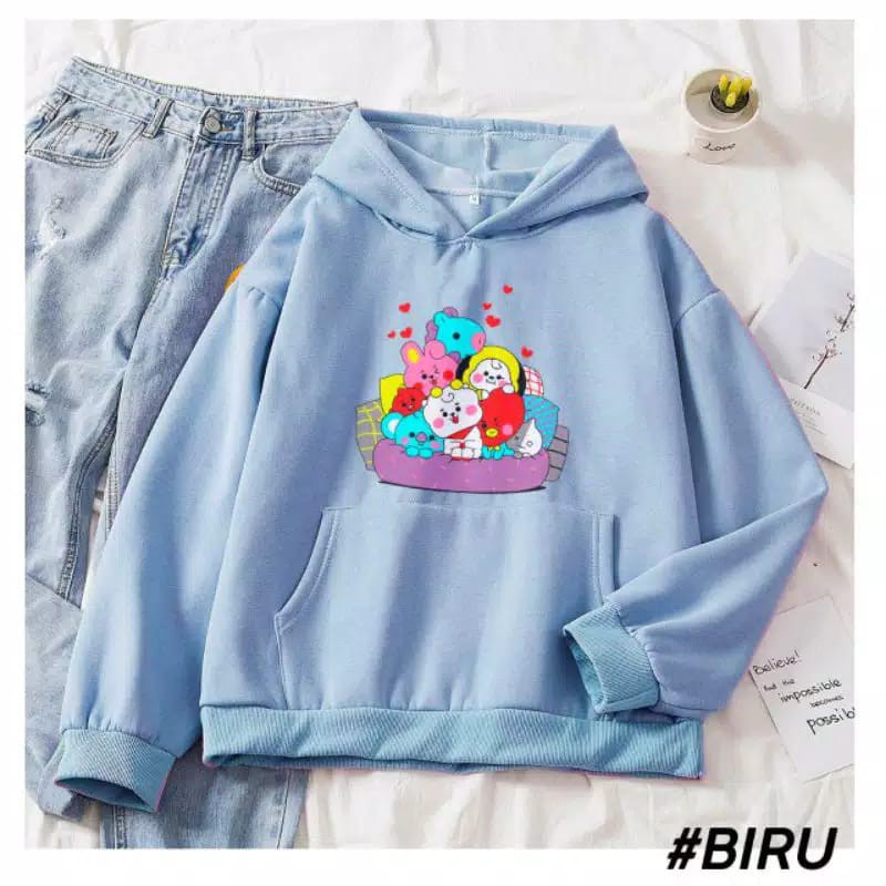 Áo Hoodie Họa Tiết Bt21 Xinh Xắn Dành Cho Nữ