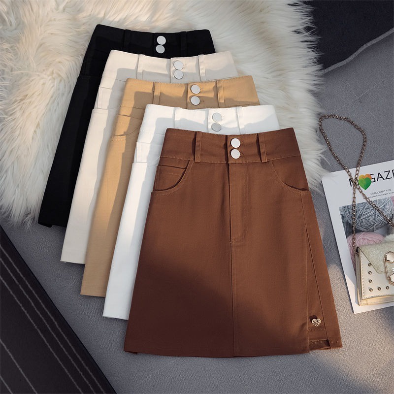 Chân Váy Chữ A Lưng Cao Thời Trang Mùa Thu Hàn Quốc 2022 Mới