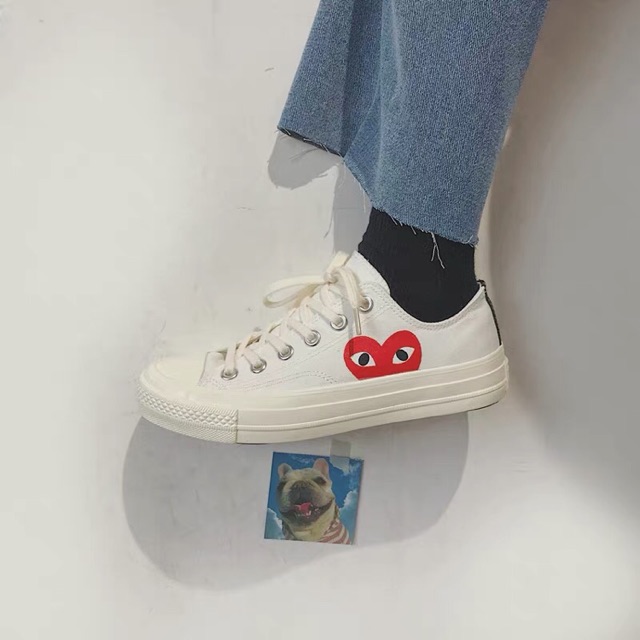 Giày tim ulzzang nữ dáng converse