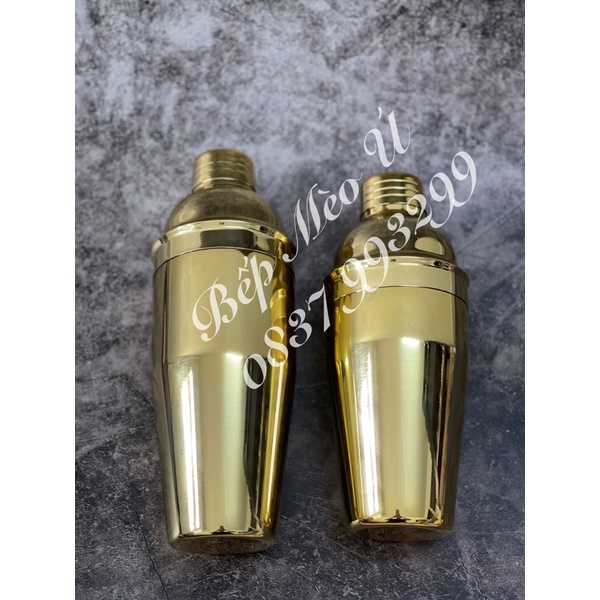 Bình Shaker Inox Mạ Vàng ( Bình lắc pha chế )
