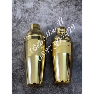 Bình Shaker Inox Mạ Vàng ( Bình lắc pha chế )