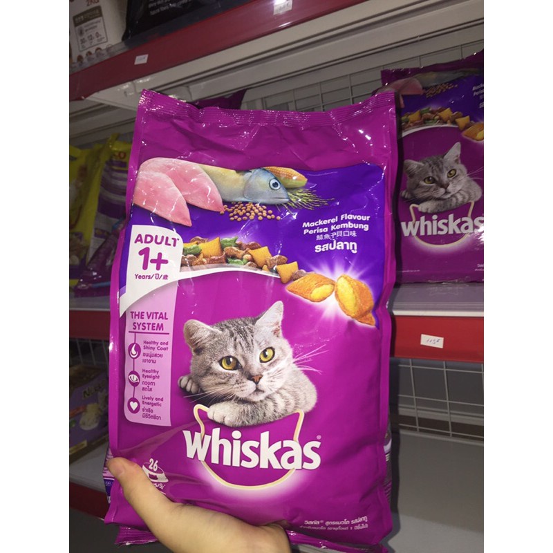 Thức ăn mèo lớn whiskas vị cá thu gói 1,2kg