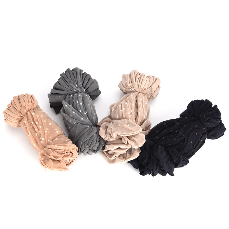 Set 10 Đôi Vớ Trong Suốt Họa Tiết Chấm Bi Thời Trang Dành Cho Nữ